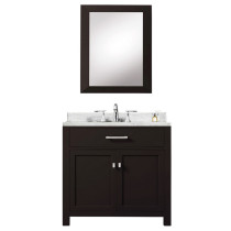 Water Creation Madison30EB 30” Espresso Single Sink Bath Vanity With Mirror