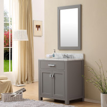 Water Creation Madison30G Carrara White Marble Top Vanity From The Madison