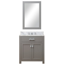 Water Creation Madison30GBF 30" Grey Vanity With Mirror And Faucet Included
