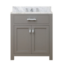 Water Creation Madison30GF Single Sink Vanity With Faucet In Cashmere Grey