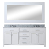 Water Creation Madison60WBF 60" Double Sink Vanity with Mirror & Faucet