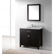 Virtu USA MS-2036-WMRO-ES 36" Caroline Single Sink Bathroom Vanity in Esspresso