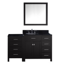 Virtu MS-2157R-BGRO-ES-002 Caroline Parkway 57 Inch Single Bathroom Vanity Set In Espresso