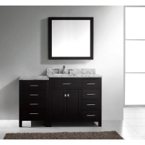 Virtu MS-2157R-WMSQ-ES-001 57" Espresso Single Square Sink Bath Vanity