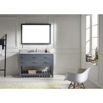Virtu MS-2248-WMSQ-GR 48" Single Square Sink Bath  Vanity Set in Grey