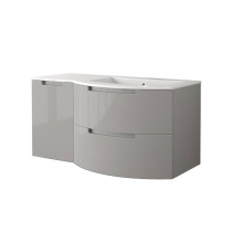 LaToscana OA53OPT3G Oasi 53" Vanity W/ Left Side Cabinet in Glossy Grey