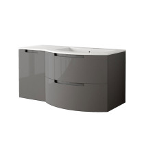 LaToscana OA53OPT3T Oasi 53" Vanity W/ Left Side Cabinet in Glossy Slate