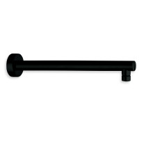 Aquatica PD917BM Wall Mounted Shower Arm with Bracket Kit And a Filter In Black Matte