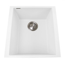 Nantucket PR1716-W 17" Single Bowl Undermount Granite Composite Bar-Prep Sink White