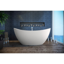 Aquatica PS171M-Wht Purescape 171 Freestanding Solid Surface Bathtub In Matte White