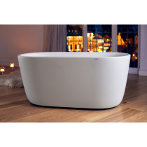 Aquatica PS602M-Mini-Wht Lullaby Freestanding Solid Surface Bathtub in White