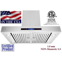 XtremeAir Pro-X Series PX06-I36 36" Wide Stainless Steel Island Mount Range Hood