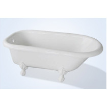 Restoria R501-NI Regent 5 Foot Traditional Roll Top Tub with No Faucet Hole