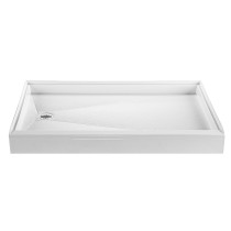 Reliance R6030ED 60-Inch By 30-Inch Acrylic Shower Base With PVC Drain