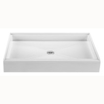 Reliance R6034CD - W Rectangular Shower Base with Center Drain In White