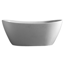 Barclay RTDSN64-OF-WH Electra Resin Double Slipper Soaking Tub In Matte White