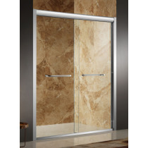 ANZZI SD-AZ01BBH-R Pharaoh Clear Glass Framed Shower Door In Brushed Nickel