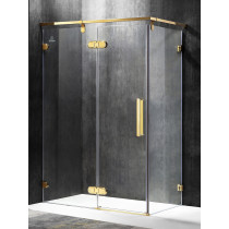 ANZZI SD-AZ21GD-L Sultan Series Left Side Bathroom Shower Enclosure In Gold