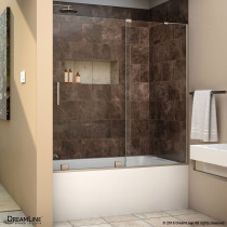 DreamLine SHDR-1960580R-04 Mirage-X Sliding Tub Door in Brushed Nickel With Right-wall Bracket