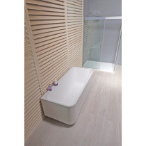 Aquatica SNCR-Wll-Wht Sincera™ Wall-Mounted AquaStone™ Bathtub in White 
