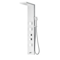 ANZZI SP-AZ054 Delta Shower Panel System With Two Knob Handles In White