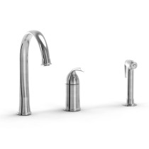Parmir SSK-1300 Three Hole Kitchen Faucet with Lever Handle and Side Sprayer