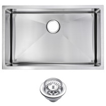 Water Creation SSS-US-3019B 1 Bowl Stainless Steel Undermount Kitchen Sink