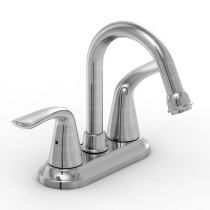 Parmir SSV-2011 Goose Neck Spout Vanity Faucet with Double Lever Handle