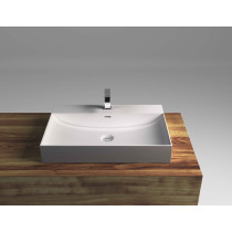Cantrio Koncepts ST-2516 Solid Surface Sink w pre-drilled Hole for Faucet