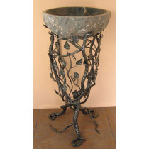 Quiescence ST-AT Wrought Iron Floral Aspen Bathroom Sink Pedestal