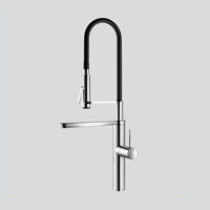Stainless Steel KWC Single Hole Pull Down Side Lever Kitchen Faucet