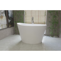 Aquatica TrueOfuro-Wht Free Standing Stone Japanese Soaking Bathtub in White