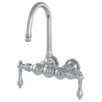 Tub Filler Faucet For Wall Mount In Polished Chrome