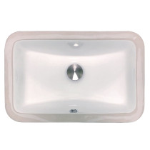 Nantucket UM-159-W Undermount Ceramic Sink In White