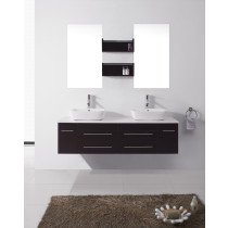 Virtu UM-3051-S-ES-001 59" Augustine Espresso Double Sink Bathroom Vanity