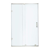 VIGO VG6045STCL6273 Clear Frameless Sliding Shower Door in Stainless Steel