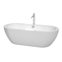 Wyndham WCOBT100272ATP11PC Soho Bathtub in White Chrome with Faucet
