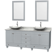 Wyndham WCV800080DOYCMGS6M24 Acclaim Double Sink Vanity with White Carrera Marble Top