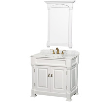 Wyndham WCVTS36WHCW with White Carrera Marble Top