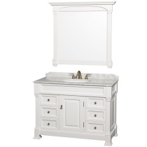Wyndham WCVTS48WHCW with White Carrera Marble Top