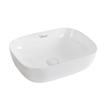 Whitehaus WH71333 Isabella Plus Collection Rectangular Above Mount Basin with Center Drain