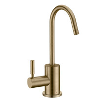 Whitehaus WHFH-H1010-AB Point of Use Instant Hot Water Drinking Faucet with Gooseneck Swivel Spout 