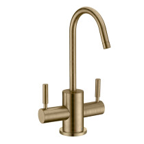 Whitehaus WHFH-HC1010-AB Gooseneck Point of Use Instant Hot/Cold Water Drinking Faucet