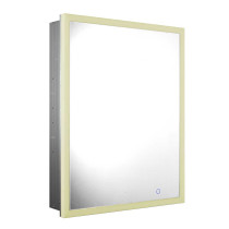 Whitehaus WHLUN7055-IR Recessed Single door cabinet with adjustable shelves