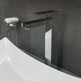 ALFI brand AB1129 Single Lever Tall Square Bathroom Faucet Polished/Brushed