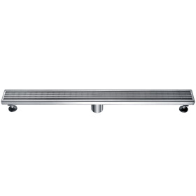 ALFI brand ABLD32D 32" Stainless Steel Linear Shower Drain w/ Groove Lines