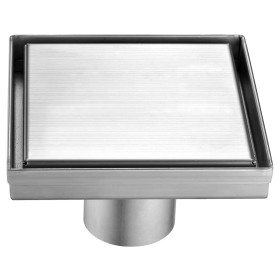 ALFI brand ABSD55B 5"x5" Square Stainless Shower Drain w/ Solid Cover