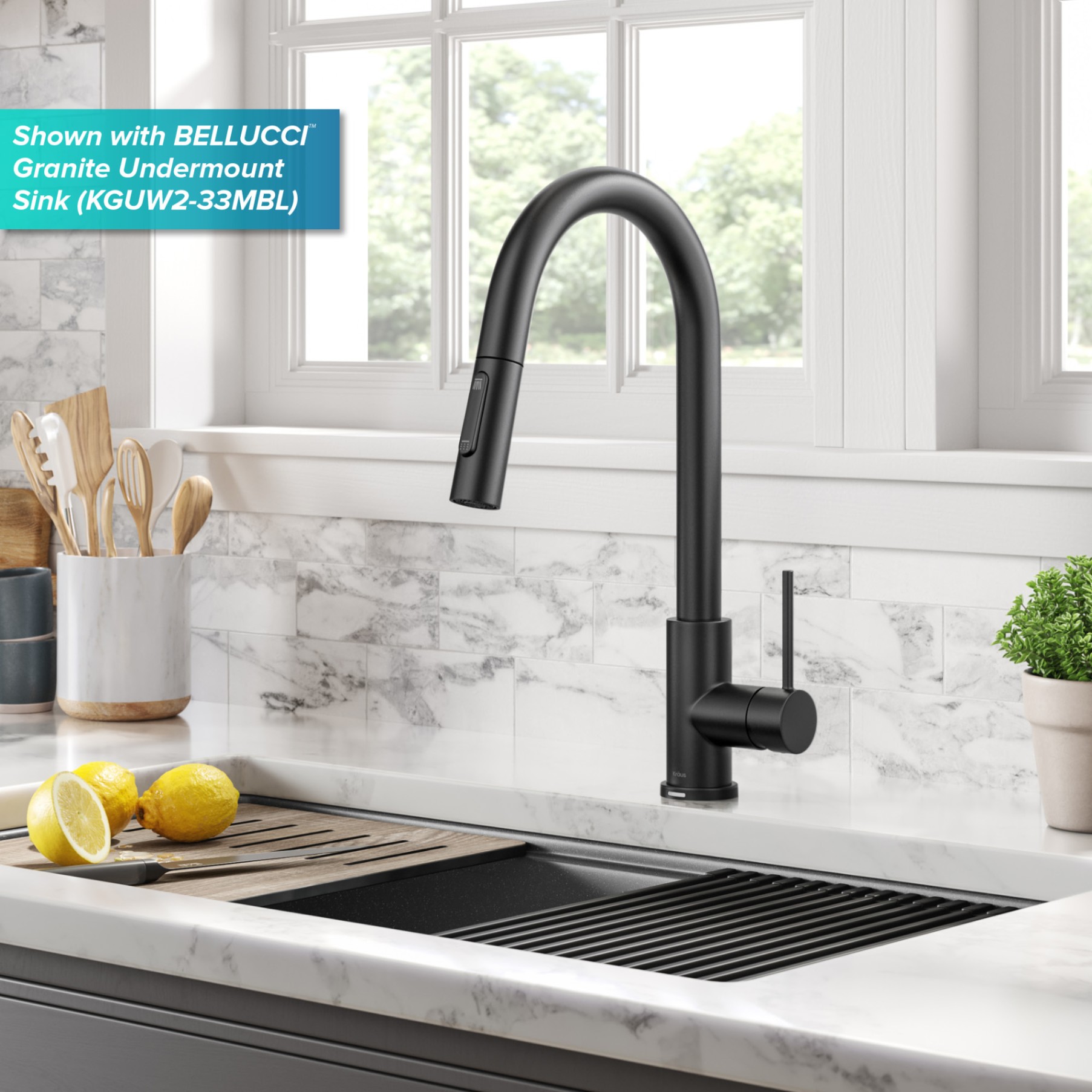 Kraus KTF-3104 Single-Handle&nbsp;Touch Kitchen&nbsp;Sink Faucet with Pull Down Sprayer